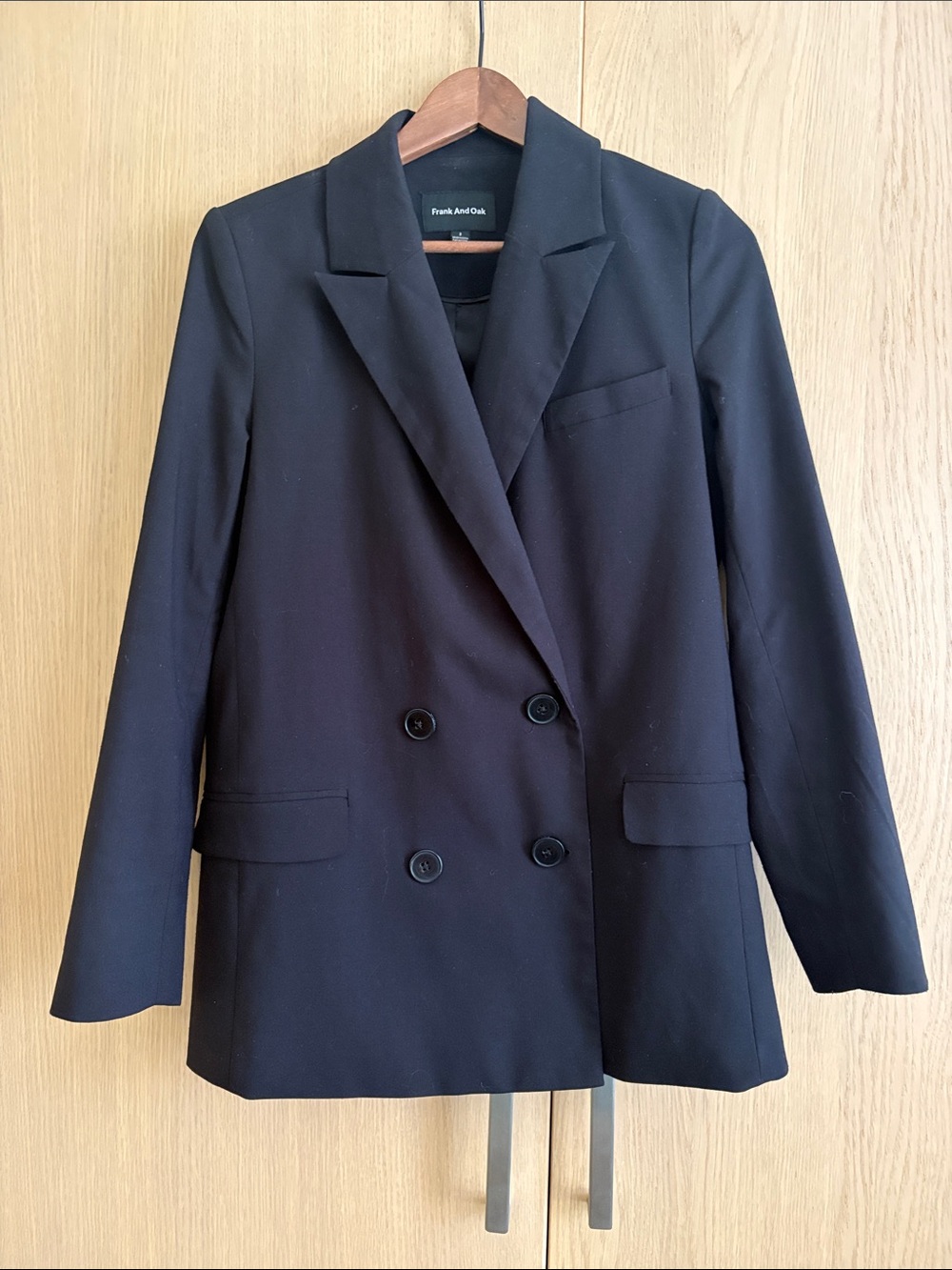 Black double breasted blazer